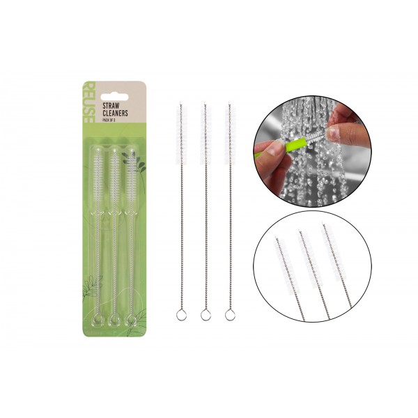 REUSABLE STRAW CLEANER BRUSHES 3 PACK