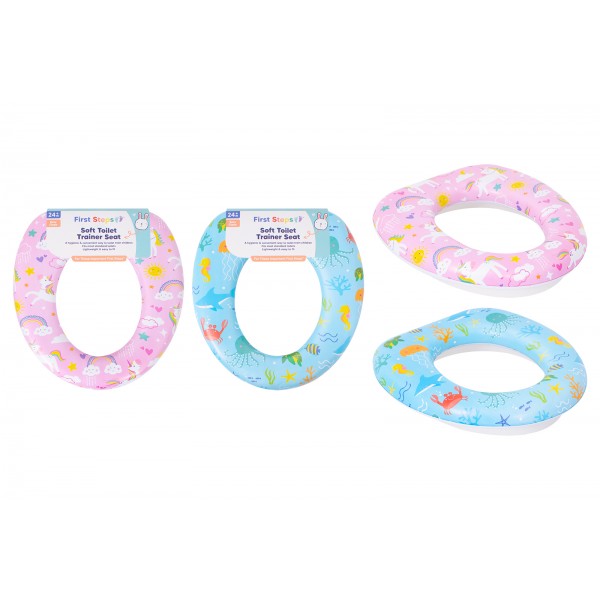 SOFT TOILET TRAINER SEAT 2 ASSORTED DESIGNS