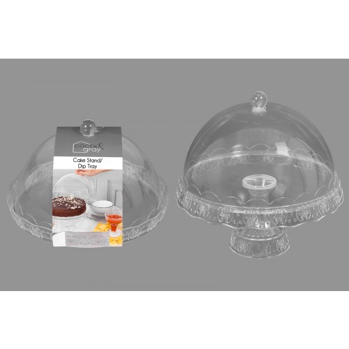 Coco & Gray Cake Stand With Dome Cover 27cm