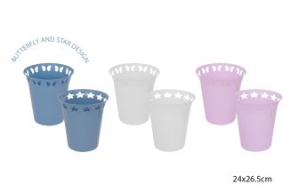 KIDS PAPER BIN 2 DESIGN D24XH26.5CM 3COL
