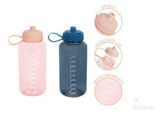 SPORTS DRINKING BOTTLE 1LT 2 ASS