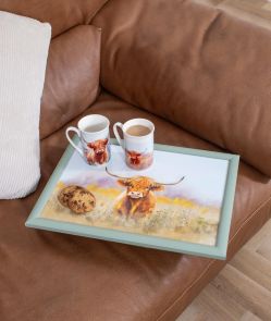 Coco & Gray Laptray 43 X 33cm Highland Cow