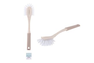 DISH BRUSH WITH FAN BRISTLES