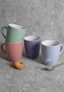 Mad About Mugs Coupe Shaped Stoneware Mug 11oz 4 Assorted Colours