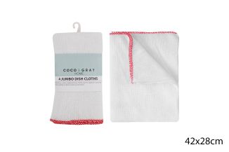 DISH CLOTHS 42X28CM 4 PACK