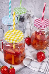 RSW Mason Jar With Straw & Lid - 4 Assorted Colours