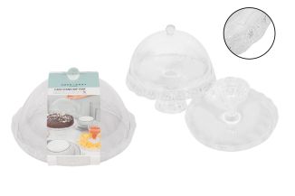 CAKE STAND WITH DOME COVER 27CM