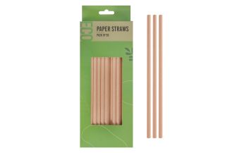 Bello Paper Drinking Straws 50 Pack Brown