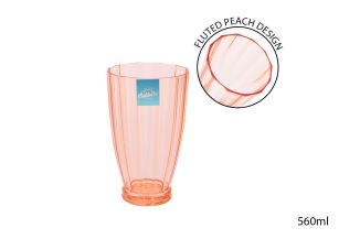 Bello Large Fluted Peach Picnic Tumbler 560ml