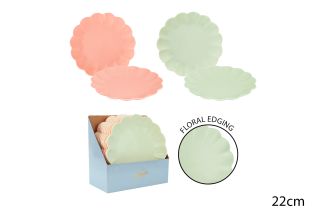 FLORAL PICNIC PLATE IN CDU 22CM 2COLS