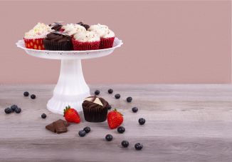 Coco & Gray Cake Stand 26x17cm White Only