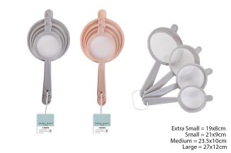 Coco & Gray Set Of 4 Sieves - 3 Assorted Colours