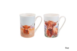 HIGHLAND COW MUG 9OZ 2DESIGNS