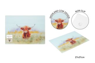 Coco & Gray Work Top Saver 27x37cm Highland Cow