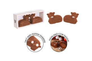 Coco & Gray Salt & Pepper Shakers Highland Cow
