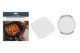 CookHouse Air Fryer Sheets Nonstick Square Pk50 21cm