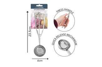 MULTI PURPOSE KITCHEN SCOOP S/STEEL D6CM