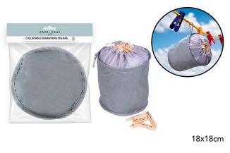 Coco & Gray Collapsible Peg Bag With Draw String 18x18cm