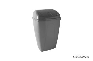 RSW Swing Bin Silver 25lt H58xw33xd26cm