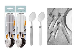 TEASPOONS 4 PACK 2 ASSORTED COLOURS