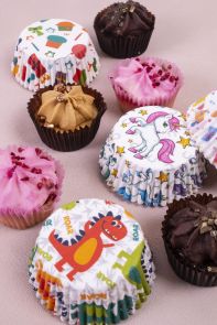 RSW Cake Cases 100 Pack 4 Assorted Kid Designs