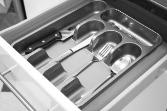 RSW Cutlery Tray 34x26.5x5cm Silver & Cream