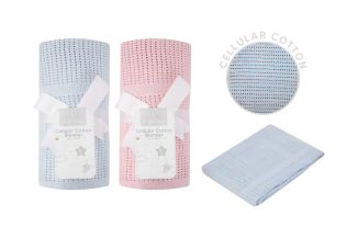 CELLULAR BABY BLANKET 70CM X 90CM