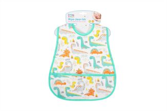 First Steps Peva Dinosaur Bib With Pocket 28 X 45cm Vat Free