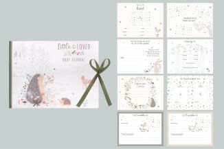 Hugs & Kisses Baby Record Book 24cm x 18cm & Pdq Box