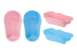 First Steps Plastic Baby Bath  Pink & Blue