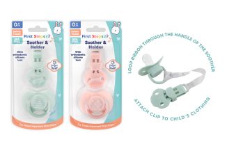 SOOTHER AND HOLDER 3 ASSORTED COLOURS