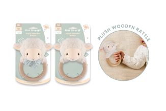 PLUSH LAMB RATTLE