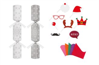 50 X 11" Silver Snowflake Crackers