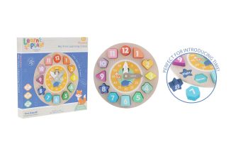 First Steps Wooden Learn The Time Clock