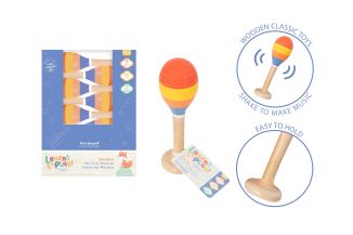 WOODEN STAND UP MARACAS