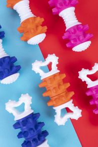 Smart Choice Dental Dog Toy With Giggle Noise 3 Assorted Colour