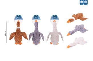 Smart Choice Plush Honking Duck Dog Toy 3 Assorted Colours