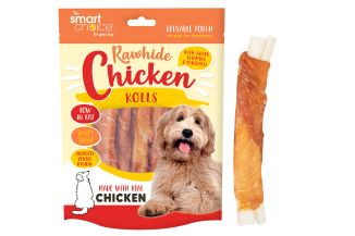 RAWHIDE/CHICKEN ROLL DOG TREAT 8PK 120G