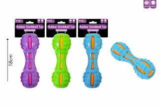 Smart Choice Dumbbell Tpr Dog Toy With Squeaker 3 Col