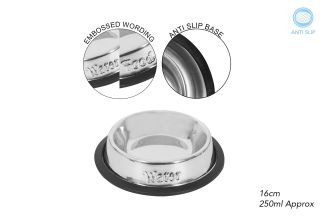 Smart Choice Stainless Steel Anti Skid Pet Bowl 250ml