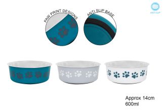 Smart Choice Anti Skid Fusion Pet Bowl 600ml 3 Assorted Colours