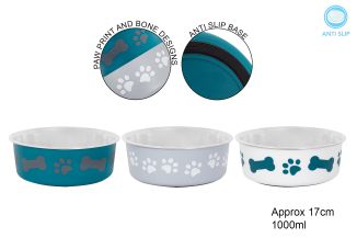 ANTI SKID FUSION PET BOWL 17CM