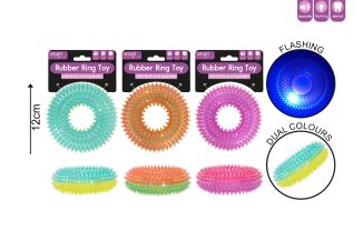 Smart Choice Rubber Ring Dog Toy With Flash & Squeak