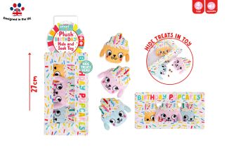 Smart Choice Treat Hiding Birthday Plush Cake Dog Toy
