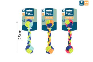 Smart Choice Dumbbell Rope Dog Toy 3 Colours