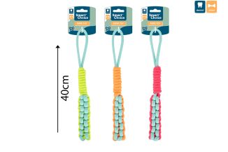 Smart Choice Braided Rope Dog Toy With Handle 3 Colours
