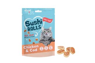 Smart Choice Mini Chicken And Cod Sushi Rolls Cat Treat 100g