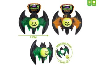 RUBBER BAT & TENNIS BALL DOG TOY 2 COLS