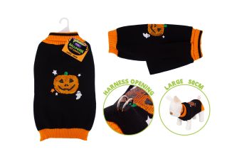 Smart Choice Sequin Pumpkin Pet Jumper Large 50cm