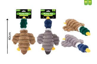 HONKING PLUSH DUCK DOG TOY 2 COL